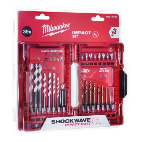 MILWAUKEE Zestaw wierteł i bitów udarowych MILWAUKEE 4932479854 39szt. MILWAUKEE Zestaw wierteł i bitów udarowych MILWAUKEE 4932479854 39szt.