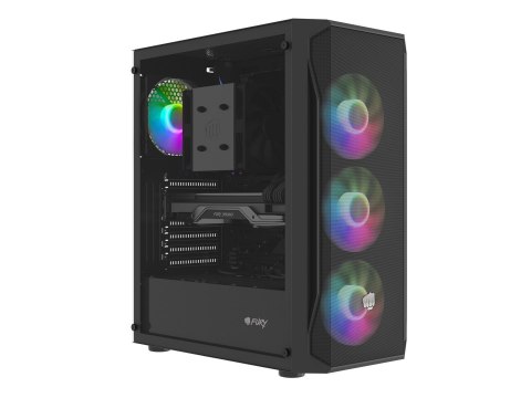FURY FURY OBUDOWA KOMPUTEROWA FURY SHOBO SH4F RGB MIDI Z OKNEM CZARNA FURY FURY OBUDOWA KOMPUTEROWA FURY SHOBO SH4F RGB MIDI Z OKNEM CZARNA