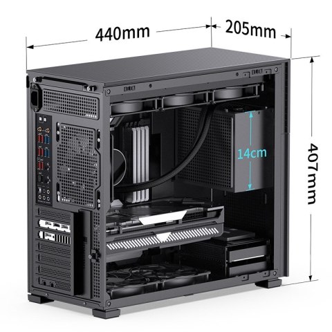 Jonsbo Jonsbo D41 MESH Screen ATX Tempered Glass - black Jonsbo Jonsbo D41 MESH Screen ATX Tempered Glass - black