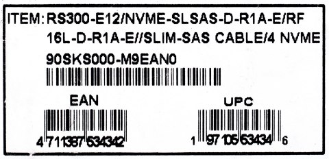 ASUS Kable do platf. Asus RS300-E12/NVMe-SLSAS-D-R1A-E ASUS Kable do platf. Asus RS300-E12/NVMe-SLSAS-D-R1A-E