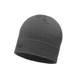 Buff BUFF Czapka MERINO LIGHTWEIGHT BEANIE SOLID GREY onesize Standard