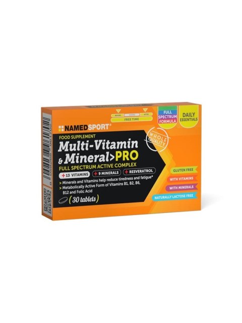 NAMEDSPORT Zestaw multiwitamin i minerałów NAMEDSPORT Pro 30 tabletek