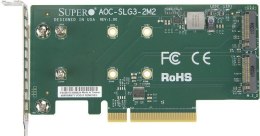 Supermicro Karta riser Supermicro AOC-SLG3-2M2-O (Low Profile PCIe Riser Card supports 2 M.2 Module)
