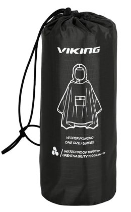Viking Poncho przeciwdeszczowe dla dorosłych VIKING Vesper czarne