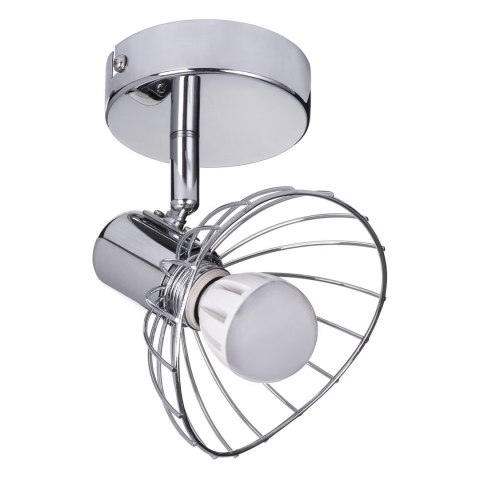 Activejet Kinkiet pojedynczy sufitowy ścienny chrom Activejet GIZEL reflektor E14 do salonu Activejet Kinkiet pojedynczy sufitowy ścienny chrom Activejet GIZEL reflektor E14 do salonu