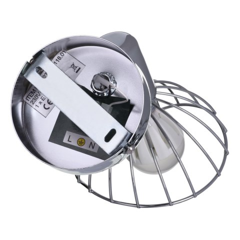 Activejet Kinkiet pojedynczy sufitowy ścienny chrom Activejet GIZEL reflektor E14 do salonu Activejet Kinkiet pojedynczy sufitowy ścienny chrom Activejet GIZEL reflektor E14 do salonu