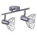 Activejet Listwa reflektorowa podwójna sufitowa ścienna chrom Activejet GIZEL kinkiet E14 do salonu