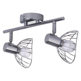 Activejet Listwa reflektorowa podwójna sufitowa ścienna chrom Activejet GIZEL kinkiet E14 do salonu