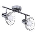 Activejet Listwa reflektorowa podwójna sufitowa ścienna chrom Activejet GIZEL kinkiet E14 do salonu