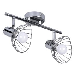 Activejet Listwa reflektorowa podwójna sufitowa ścienna chrom Activejet GIZEL kinkiet E14 do salonu