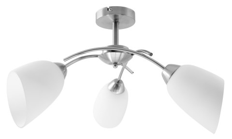 Activejet Żyrandol klasyczna lampa sufitowa wisząca Activejet NIKITA Nikiel potrójna 3xE27 do salonu Activejet Żyrandol klasyczna lampa sufitowa wisząca Activejet NIKITA Nikiel potrójna 3xE27 do salonu