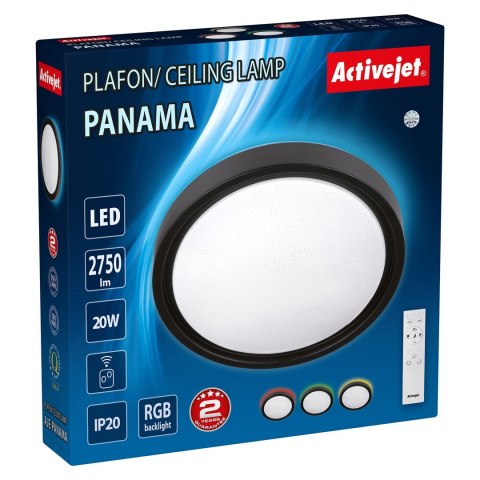 Activejet Nowoczesny plafon sufitowy LED Activejet PANAMA RGB ściemnialny ze zdalnym sterowaniem na pilota Activejet Nowoczesny plafon sufitowy LED Activejet PANAMA RGB ściemnialny ze zdalnym sterowaniem na pilota