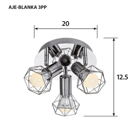 Activejet Plafon Activejet AJE-BLANKA 3PP (120 W; E14 x 3) Activejet Plafon Activejet AJE-BLANKA 3PP (120 W; E14 x 3)