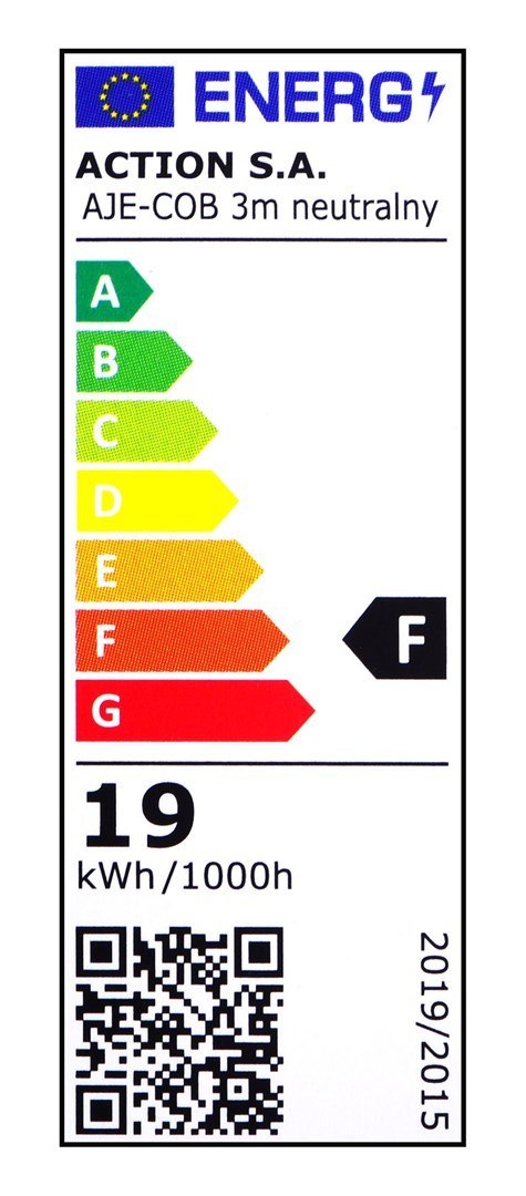 Activejet Taśma LED COB 3m z zasilaczem barwa neutralna IP20 Activejet Taśma LED COB 3m z zasilaczem barwa neutralna IP20