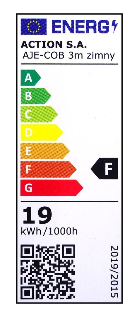 Activejet Taśma LED COB 3m z zasilaczem barwa zimna IP20 Activejet Taśma LED COB 3m z zasilaczem barwa zimna IP20