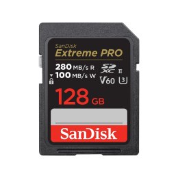 SanDisk KARTA SANDISK EXTREME PRO SDXC 128GB 280/100 MB/s V60 UHS-II