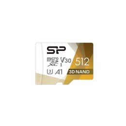 Silicon Power Karta pamięci Silicon Power microSDXC Superior Pro 512GB V30 UHS-1 U3 A1 + ADAPTER microSD-SD