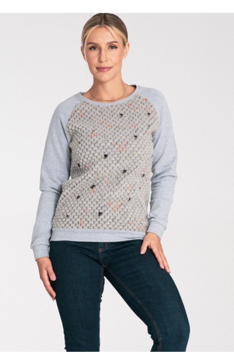Bluza Damska Model M1046 Grey - Figl Bluza Damska Model M1046 Grey - Figl