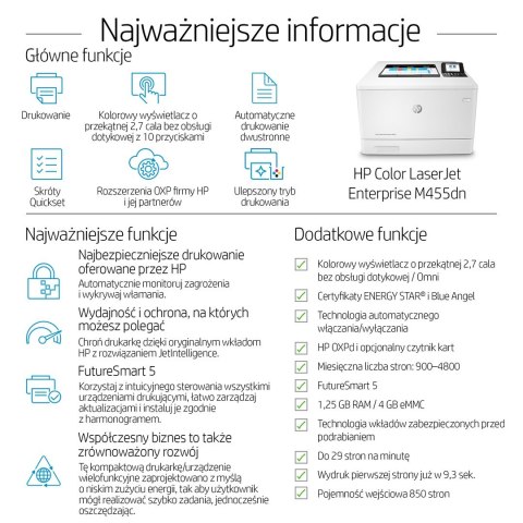 Hewlett-Packard Drukarka HP Color LJ Pro M455DN Hewlett-Packard Drukarka HP Color LJ Pro M455DN