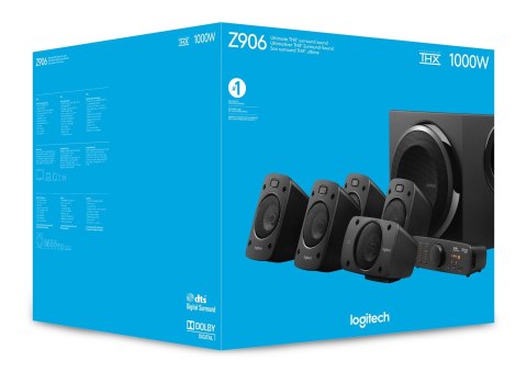 Logitech Zestaw głośników Logitech Z-906 980-000468 (5.1; kolor czarny) Logitech Zestaw głośników Logitech Z-906 980-000468 (5.1; kolor czarny)