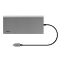 Belkin BELKIN HUB USB-C 8W1, 10 GBPS, 2X HDMI 4K SZARY