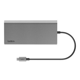 Belkin BELKIN HUB USB-C 8W1, 10 GBPS, 2X HDMI 4K SZARY