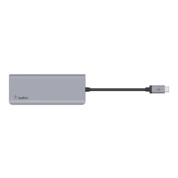 Belkin Hub Belkin Connect USB-C 7-in-1 Multiport Adapter 1x4k HDMI/2xUSB-A/1xUSB-C PD3.0/1xRJ45 Gigabit/1xCard reader/1xAudio Grey