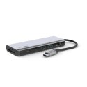 Belkin Hub Belkin Connect USB-C 7-in-1 Multiport Adapter 1x4k HDMI/2xUSB-A/1xUSB-C PD3.0/1xRJ45 Gigabit/1xCard reader/1xAudio Grey