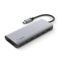Belkin Hub Belkin Connect USB-C 7-in-1 Multiport Adapter 1x4k HDMI/2xUSB-A/1xUSB-C PD3.0/1xRJ45 Gigabit/1xCard reader/1xAudio Grey