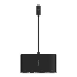 Belkin Hub Belkin USB-C Multimedia Adapter 4-in-1 Core Hub 1x4k HDMI/1xVGA/1xUSB-A/1xRJ45 Gigabit Black