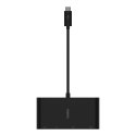 Belkin Hub Belkin USB-C Multimedia Adapter 4-in-1 Core Hub 1x4k HDMI/1xVGA/1xUSB-A/1xRJ45 Gigabit Black