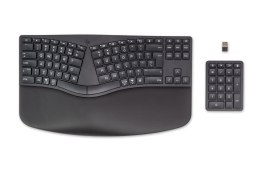 Hewlett-Packard Klawiatura HP 960 Ergonomic Wireless Keyboard bezprzewodowa czarna 37E755AA