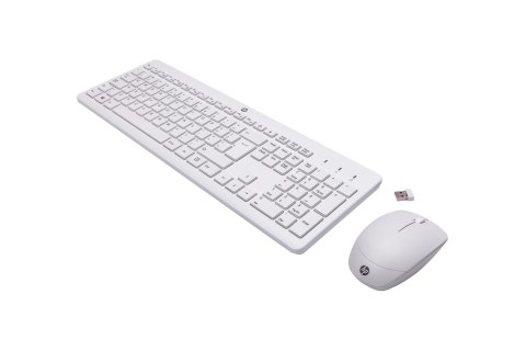 Hewlett-Packard Zestaw klawiatura + mysz HP 230 Wireless Mouse and Keyboard Combo bezprzewodowe białe 3L1F0AA Hewlett-Packard Zestaw klawiatura + mysz HP 230 Wireless Mouse and Keyboard Combo bezprzewodowe białe 3L1F0AA