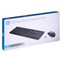 Hewlett-Packard Zestaw klawiatura + mysz HP 230 Wireless Mouse and Keyboard Combo bezprzewodowe czarne 18H24AA