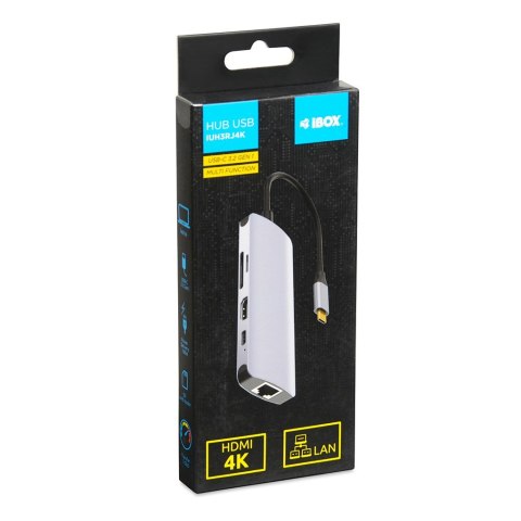 IBOX IBOX HUB USB IUH3RJ4K USB3.2 LAN HDMI 4K PD100W IBOX IBOX HUB USB IUH3RJ4K USB3.2 LAN HDMI 4K PD100W