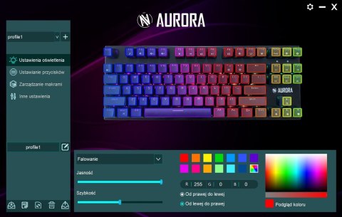 IBOX KLAWIATURA I-BOX AURORA K-2R RGB, MECHANICZNA, BLUE SWITCH, GAMING IBOX KLAWIATURA I-BOX AURORA K-2R RGB, MECHANICZNA, BLUE SWITCH, GAMING