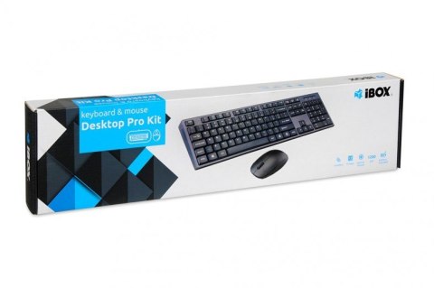 IBOX Zestaw klawiatura + mysz IBOX DESKTOP PRO KIT IKMS606W (USB 2.0; (US); kolor czarny; optyczna; 1200 DPI) IBOX Zestaw klawiatura + mysz IBOX DESKTOP PRO KIT IKMS606W (USB 2.0; (US); kolor czarny; optyczna; 1200 DPI)