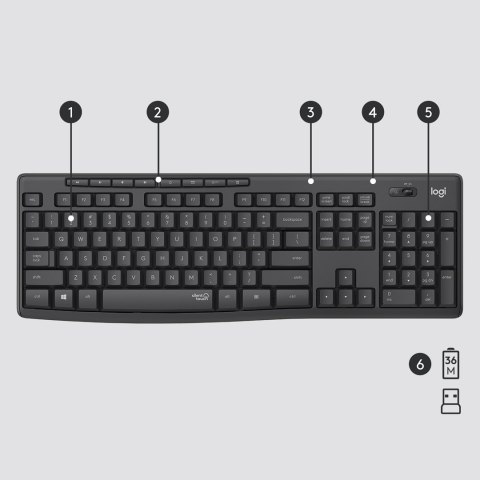 Logitech Zestaw LOGITECH MK295 US Silent Wireless Logitech Zestaw LOGITECH MK295 US Silent Wireless