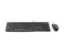 Logitech Zestaw klawiatura + mysz Logitech MK120 920-002562 (membranowa; USB 2.0; (US); kolor czarny; optyczna; 1000 DPI)