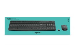 Logitech Zestaw klawiatura + mysz membranowa Logitech MK235 920-007931 (USB 3.0; kolor szary; optyczna)