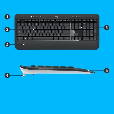 Logitech Zestaw klawiatura + mysz membranowa Logitech MK540 920-008685 (USB; kolor czarny; optyczna; 1000 DPI) Logitech Zestaw klawiatura + mysz membranowa Logitech MK540 920-008685 (USB; kolor czarny; optyczna; 1000 DPI)