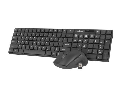 NATEC Zestaw klawiatura + mysz membranowa NATEC Stingray NZB-1440 (USB (Radio 2.4 GHz); (US); kolor czarny; optyczna; 1600 DPI, 800 DP NATEC Zestaw klawiatura + mysz membranowa NATEC Stingray NZB-1440 (USB (Radio 2.4 GHz); (US); kolor czarny; optyczna; 1600 DPI, 800 DP