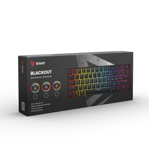 SAVIO SAVIO KLAWIATURA MECHANICZNA BLUE OUTEMU BLACKOUT SAVIO SAVIO KLAWIATURA MECHANICZNA BLUE OUTEMU BLACKOUT