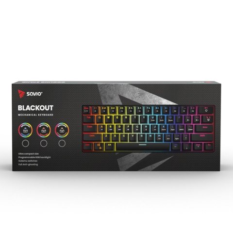 SAVIO SAVIO KLAWIATURA MECHANICZNA BLUE OUTEMU BLACKOUT SAVIO SAVIO KLAWIATURA MECHANICZNA BLUE OUTEMU BLACKOUT
