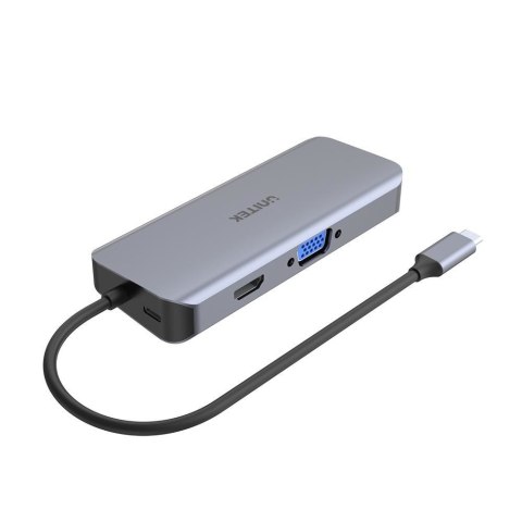 UNITEK UNITEK HUB USB-C 3XUSB 3.1, PD, HDMI, SD, VGA RJ45 UNITEK UNITEK HUB USB-C 3XUSB 3.1, PD, HDMI, SD, VGA RJ45