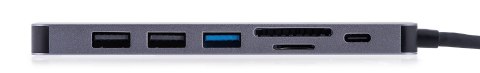 UNITEK UNITEK HUB USB-C 7W1, HDMI 4K, PD 100W, 5GBPS, ALU UNITEK UNITEK HUB USB-C 7W1, HDMI 4K, PD 100W, 5GBPS, ALU