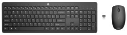 Hewlett-Packard HP Bezprzewodowa klawiatura i mysz Combo 235 czarna 1Y4D0AA