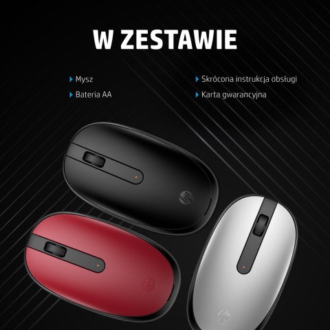 Hewlett-Packard Mysz HP 240 Pike Silver Bluetooth Mouse bezprzewodowa srebrno-czarna 43N04AA Hewlett-Packard Mysz HP 240 Pike Silver Bluetooth Mouse bezprzewodowa srebrno-czarna 43N04AA