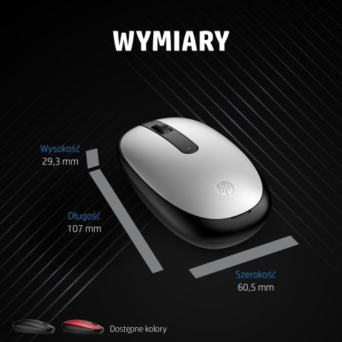 Hewlett-Packard Mysz HP 240 Pike Silver Bluetooth Mouse bezprzewodowa srebrno-czarna 43N04AA Hewlett-Packard Mysz HP 240 Pike Silver Bluetooth Mouse bezprzewodowa srebrno-czarna 43N04AA