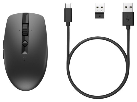 Hewlett-Packard Mysz HP 710 Rechargeable Silent Mouse Black bezprzewodowa z akumulatorem czarna 6E6F2AA Hewlett-Packard Mysz HP 710 Rechargeable Silent Mouse Black bezprzewodowa z akumulatorem czarna 6E6F2AA